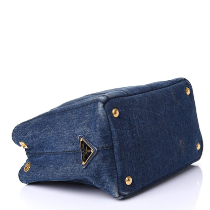 Prada Denim Small Logo Tote Avio 4 of 11