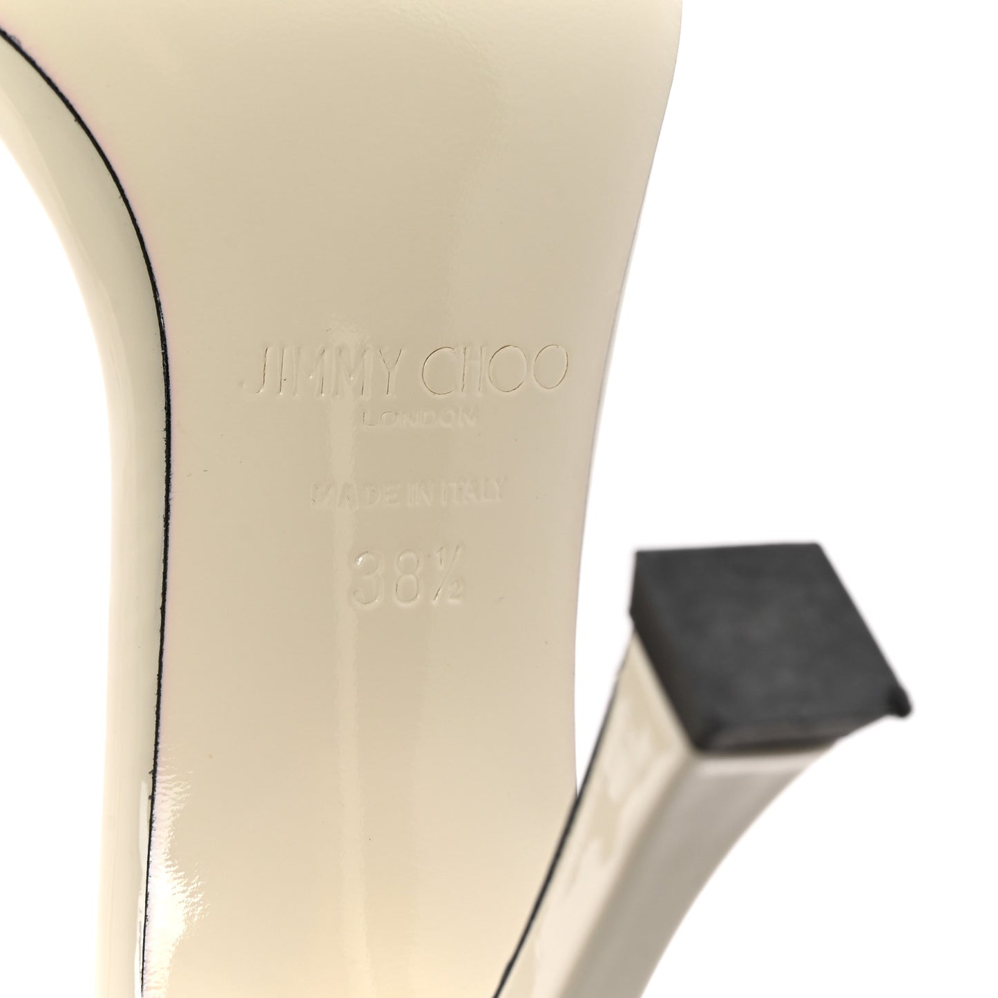 Patent Crystal Verity 100 Sandals 38.5 Latte