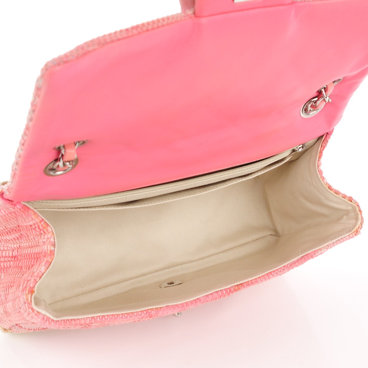 Tweed Quilted Saint Tropez Flap Pink