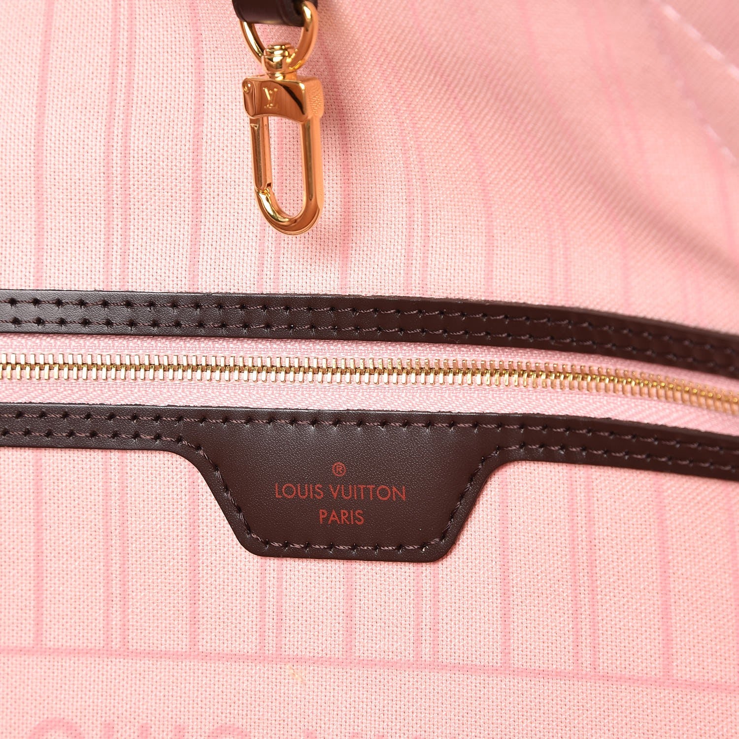 Louis Vuitton Damier Ebene Neo Neverfull MM Rose Ballerine 6 of 8