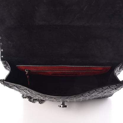 Valentino Garavani Craquele Nappa Large Rockstud Spike Shoulder Bag Black 5 of 7