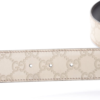 Gucci Guccissima Interlocking G Belt 95 38 Off White 6 of 7