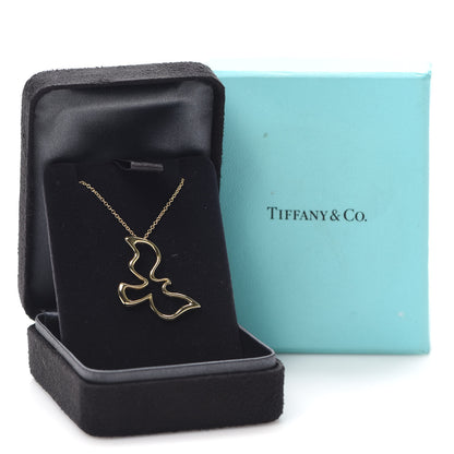 Tiffany 18K Yellow Gold Paloma Picasso Dove Pendant Necklace 6 of 6