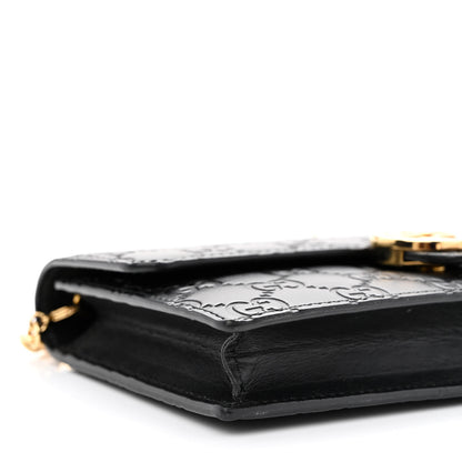 Gucci Guccissima Icon Chain Wallet Black 9 of 10