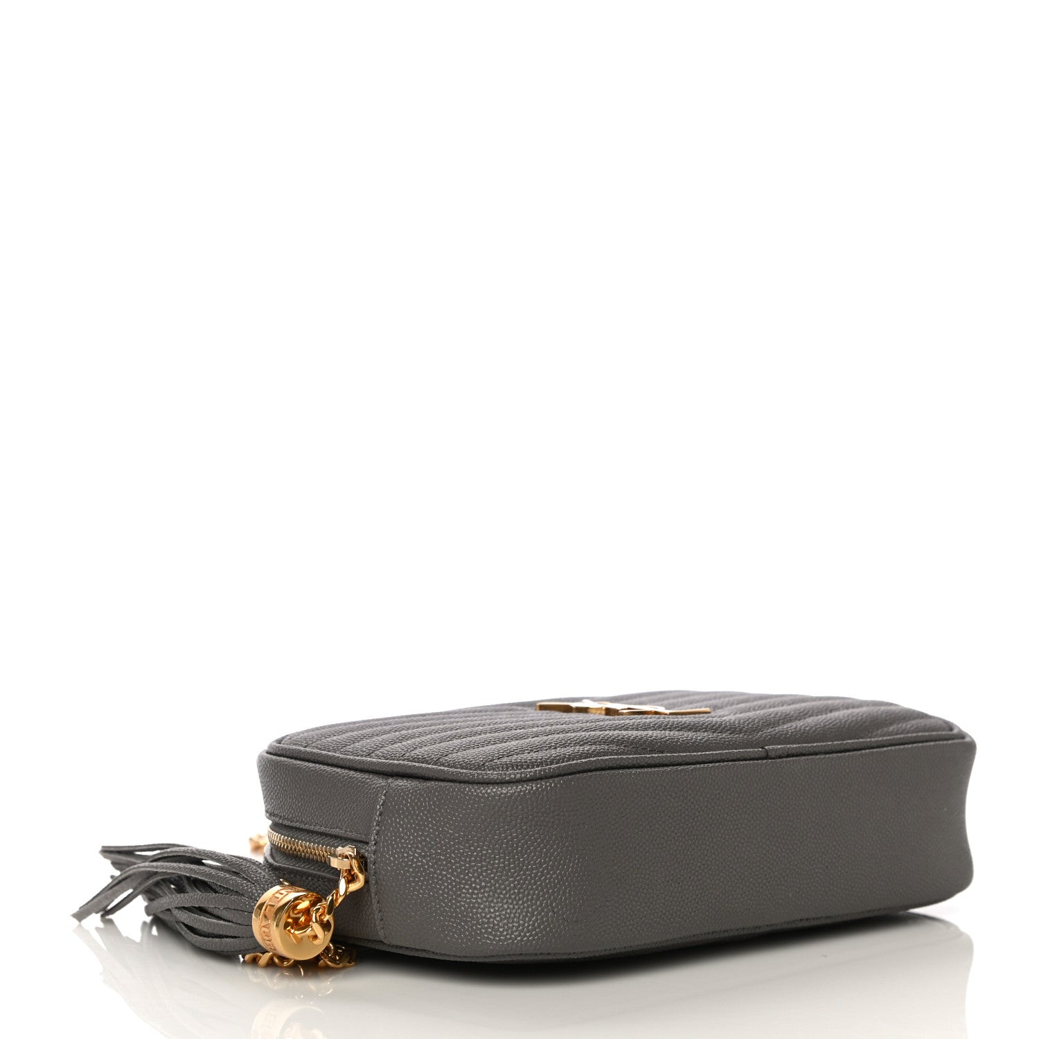 Saint Laurent Grain De Poudre Matelasse Monogram Mini Lou Camera Bag Fog 3 of 9