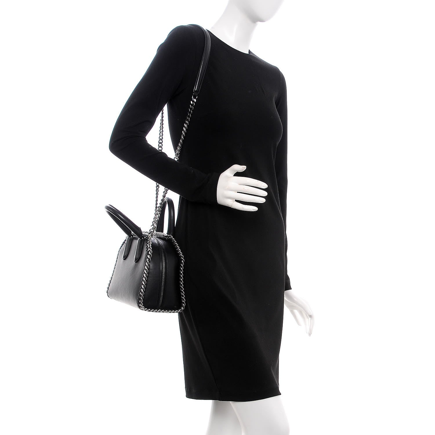 Stella McCartney Eco Alter Nappa Mini Falabella Box Top Handle Bag Black 2 of 7