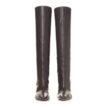 Jimmy Choo Calfskin Nappa Chad 90 Knee High Boots 35.5 Brown 2 of 7