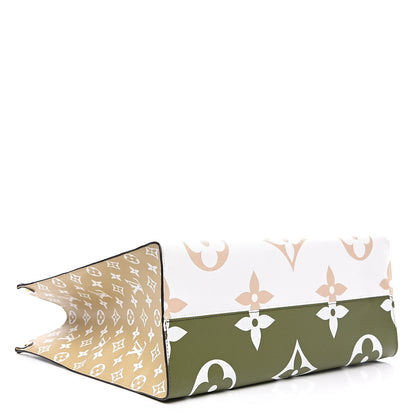 Louis Vuitton Monogram Giant Onthego GM Kaki Beige 3 of 10