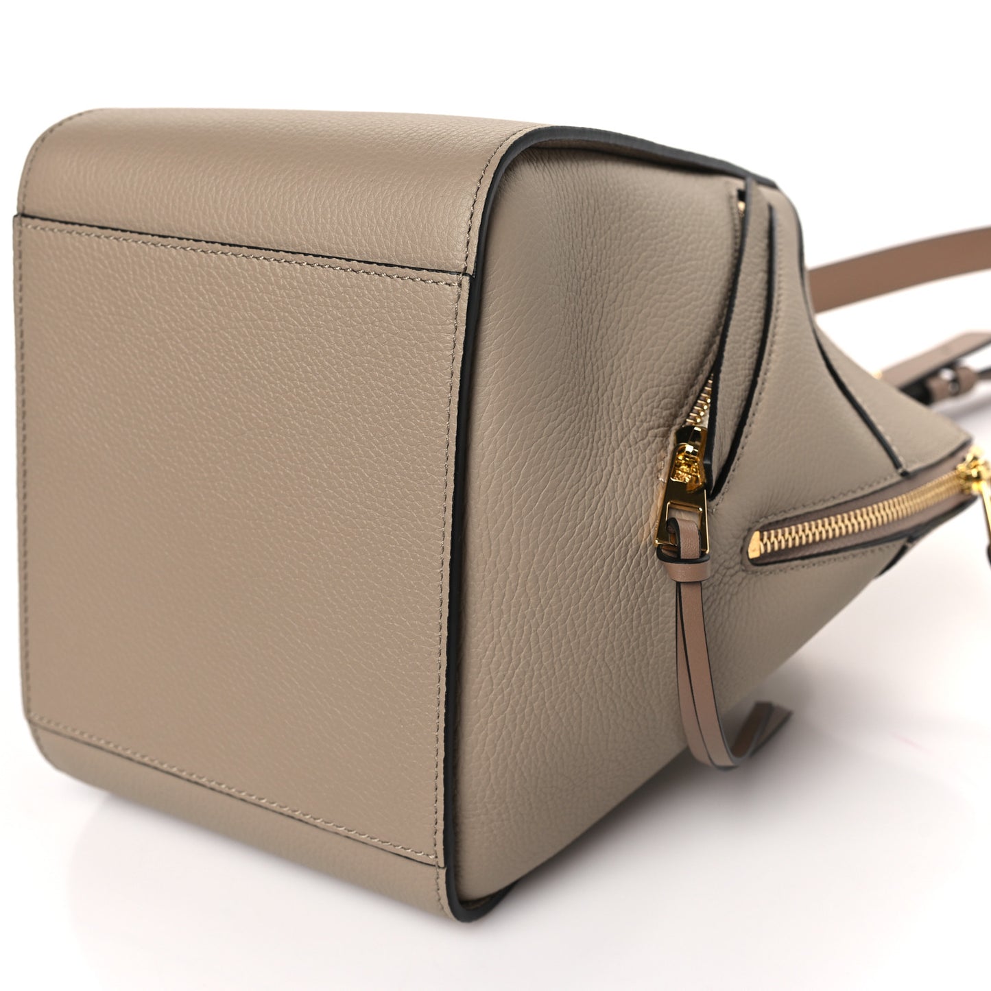 Soft Grained Calfskin Compact Hammock Shoulder Bag Sand