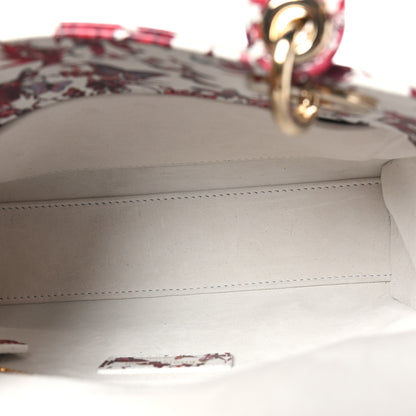 Christian Dior Calfskin Le Coeur Des Papillons Small My ABCDior Lady Dior White Multicolor 5 of 10
