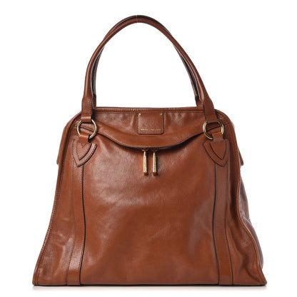 Marc Jacobs Goatskin Large Serengeti Wellington Satchel Chestnut 1 of 12
