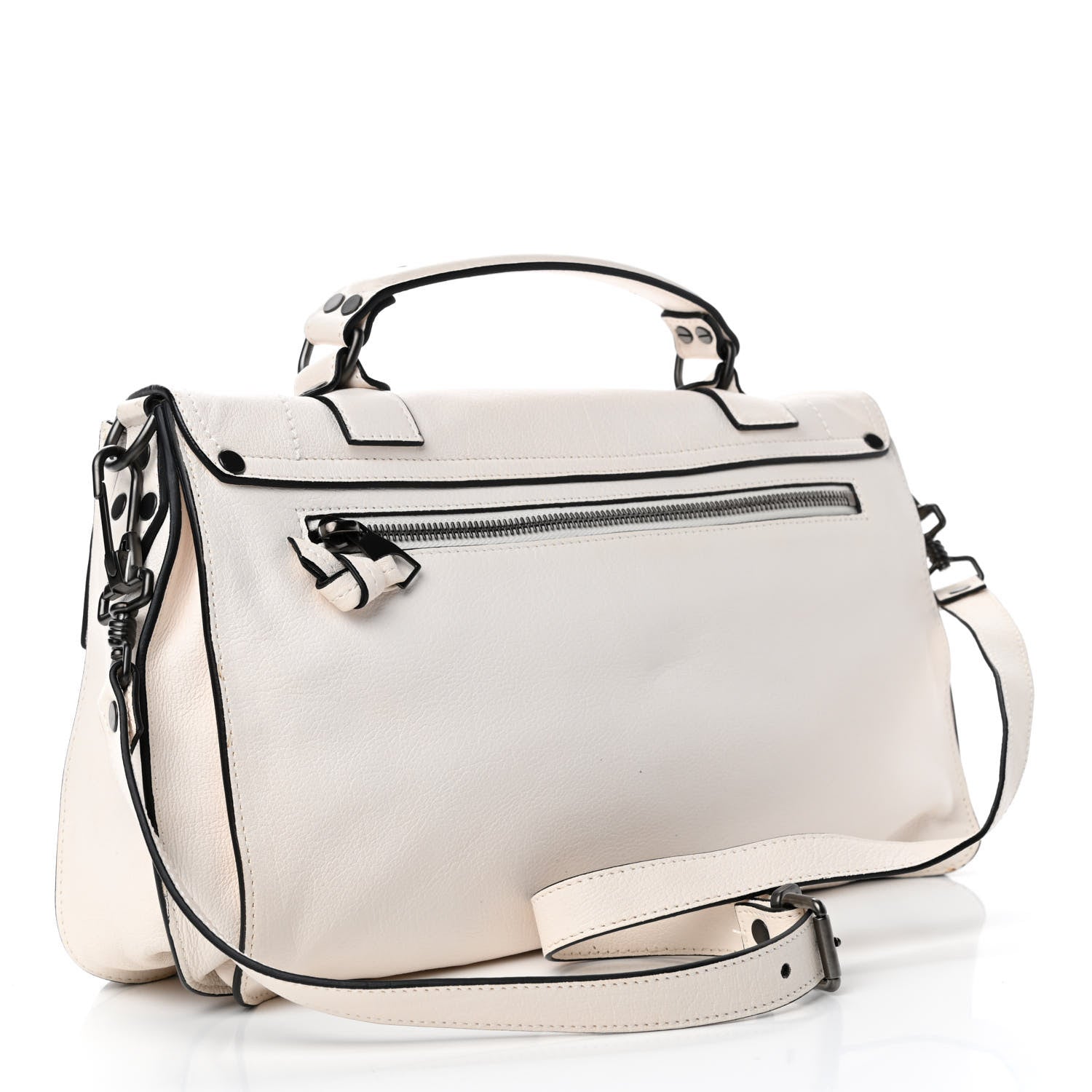 Proenza Schouler Buffalo Stud Medium PS1 Satchel White 2 of 4