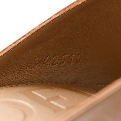 Loewe Shiny Calfskin Toggle Sandals  37 Oak 9 of 10