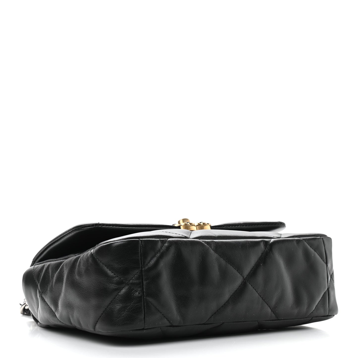 Goatskin Quilted Medium Chanel 19 Flap Black