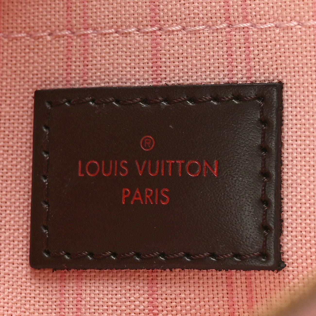 Damier Ebene Neverfull MM GM Pochette Rose Ballerine