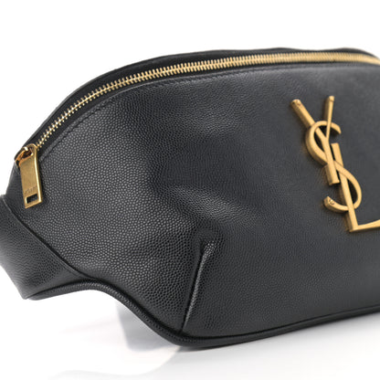 Saint Laurent Grain De Poudre Monogram Belt Bag Black 9 of 11