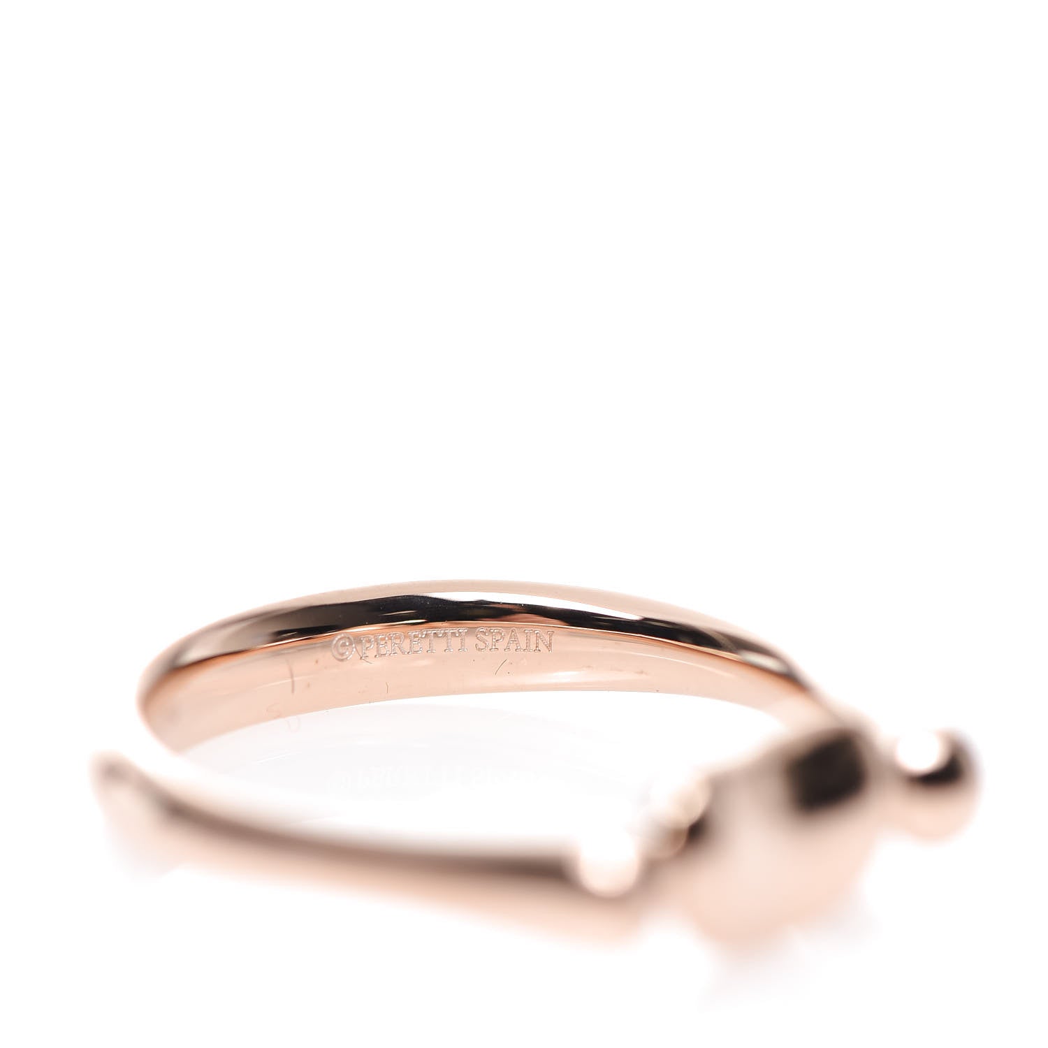 Tiffany 18K Rose Gold Elsa Peretti Bean Ring 52 6 7 of 8