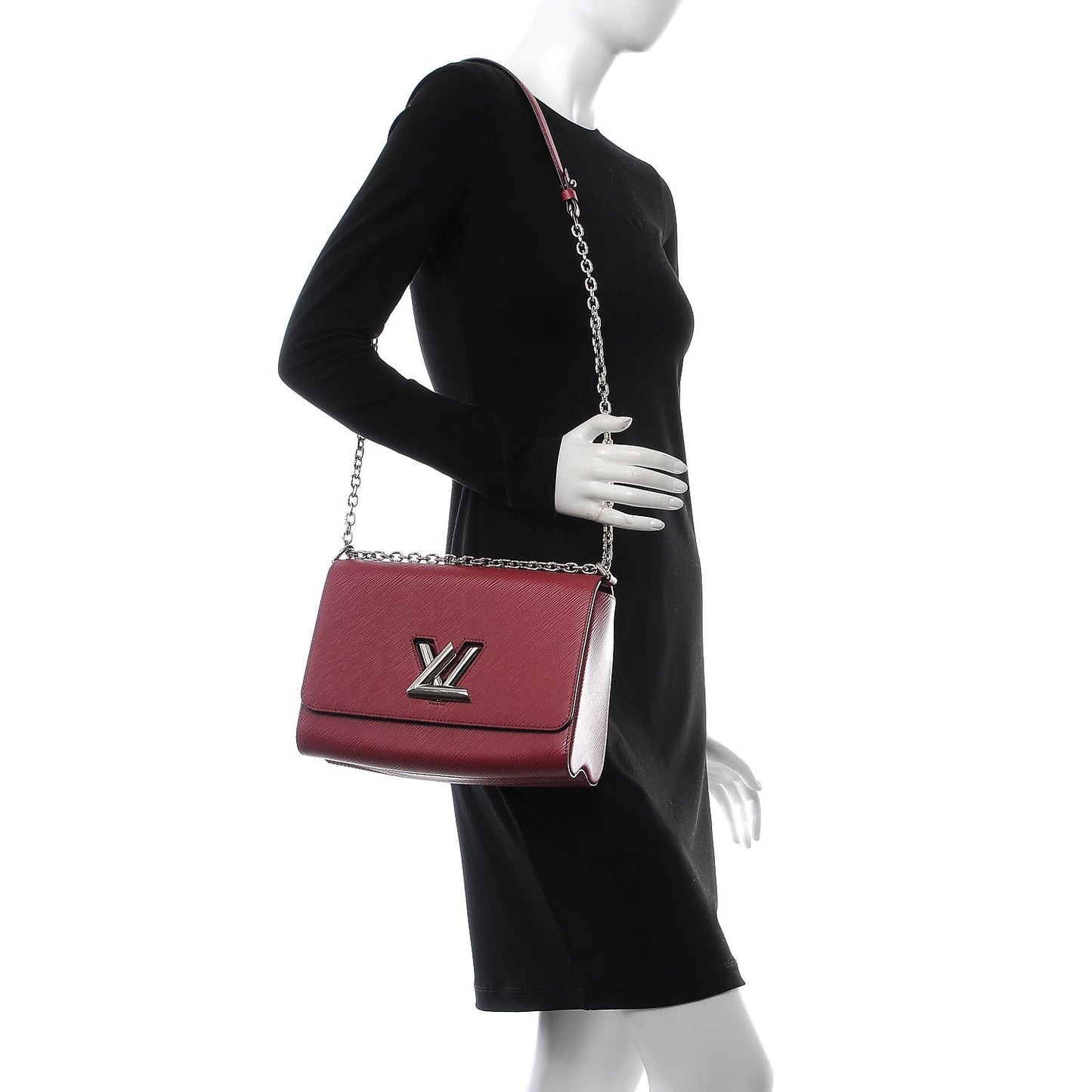 Epi Twist Shoulder Bag MM Fuchsia