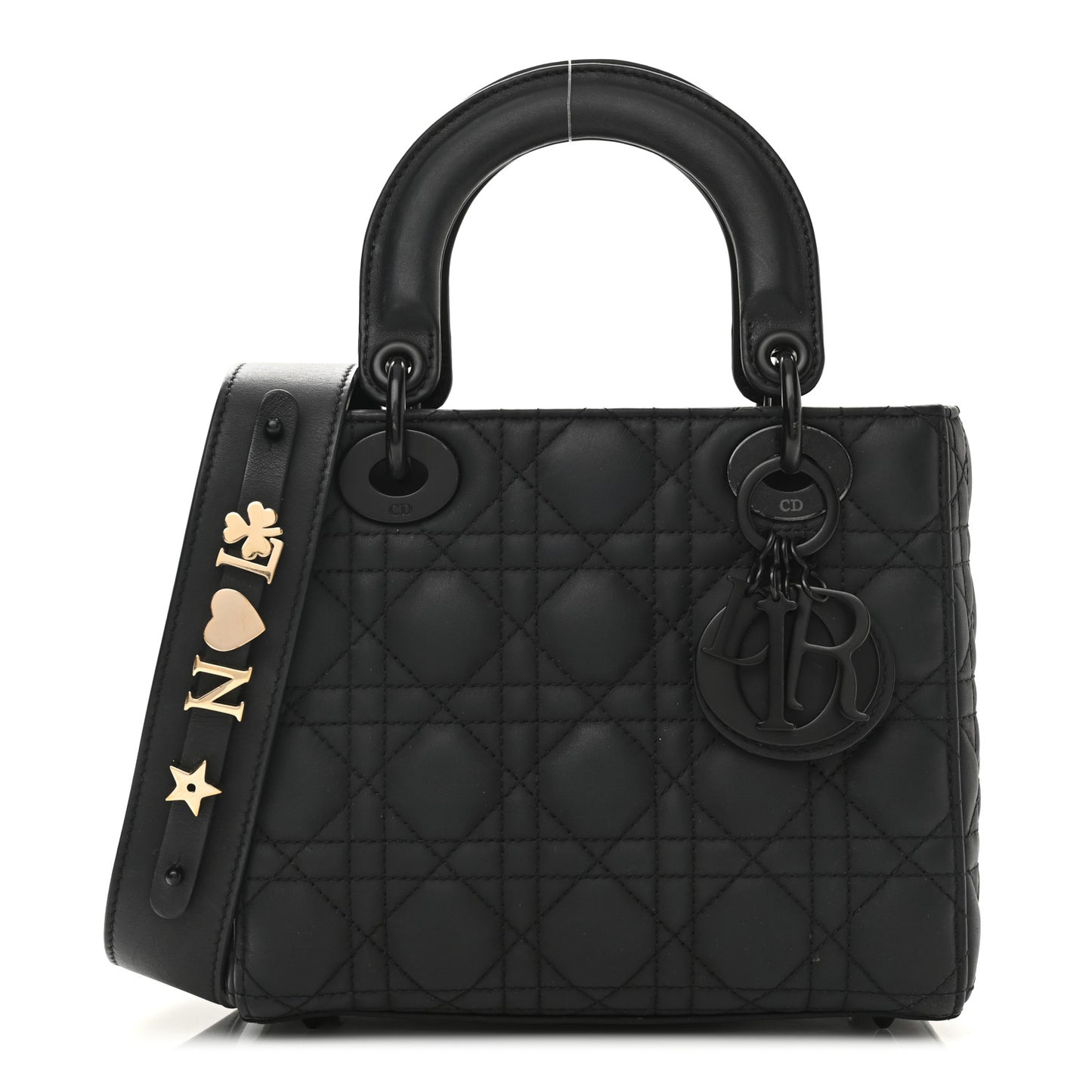 Ultra Matte Calfskin Cannage Small My ABCDior Lady Dior Black