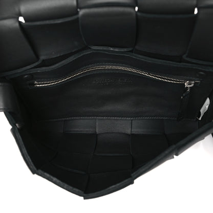 Bottega Veneta BOTTEGA VENETA Lambskin Maxi Intrecciato Cassette Crossbody Bag Black 5 of 8