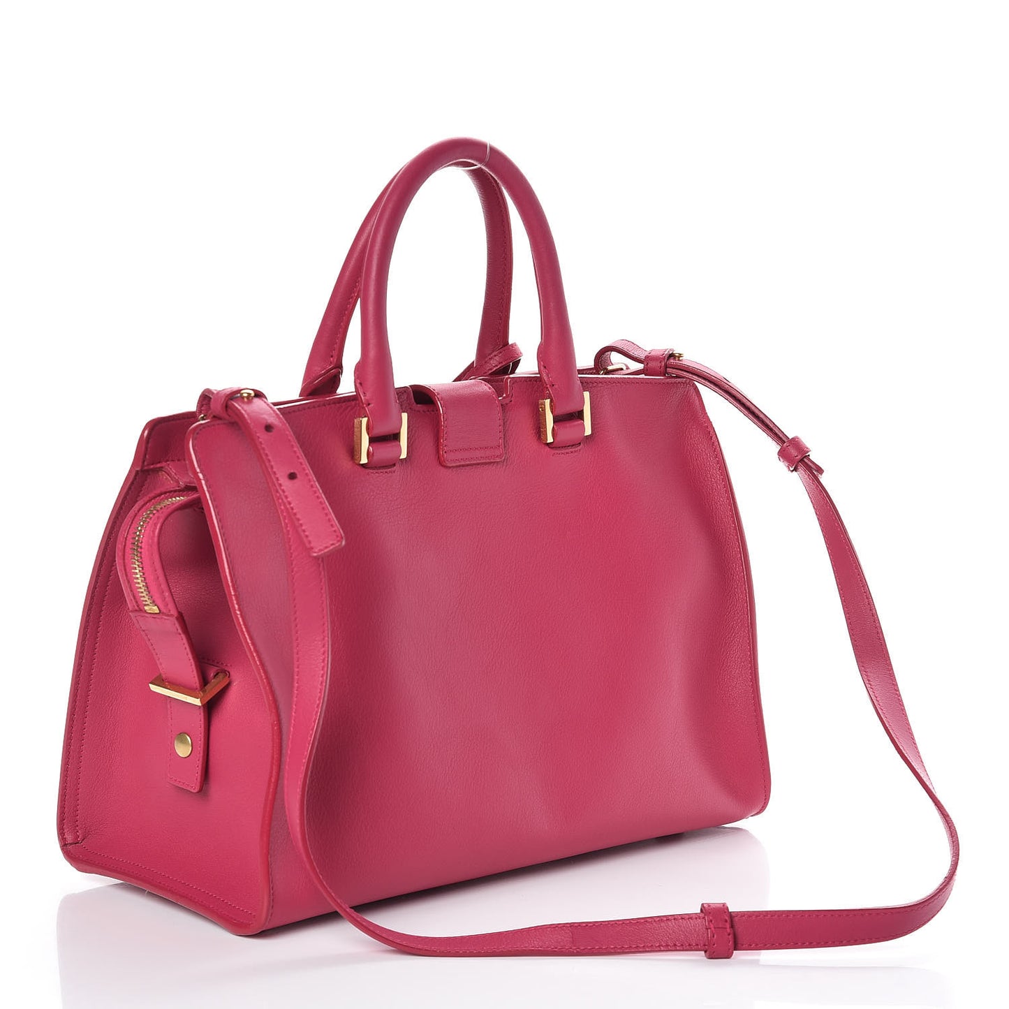 Calfskin Small Classic Y Cabas Fuchsia