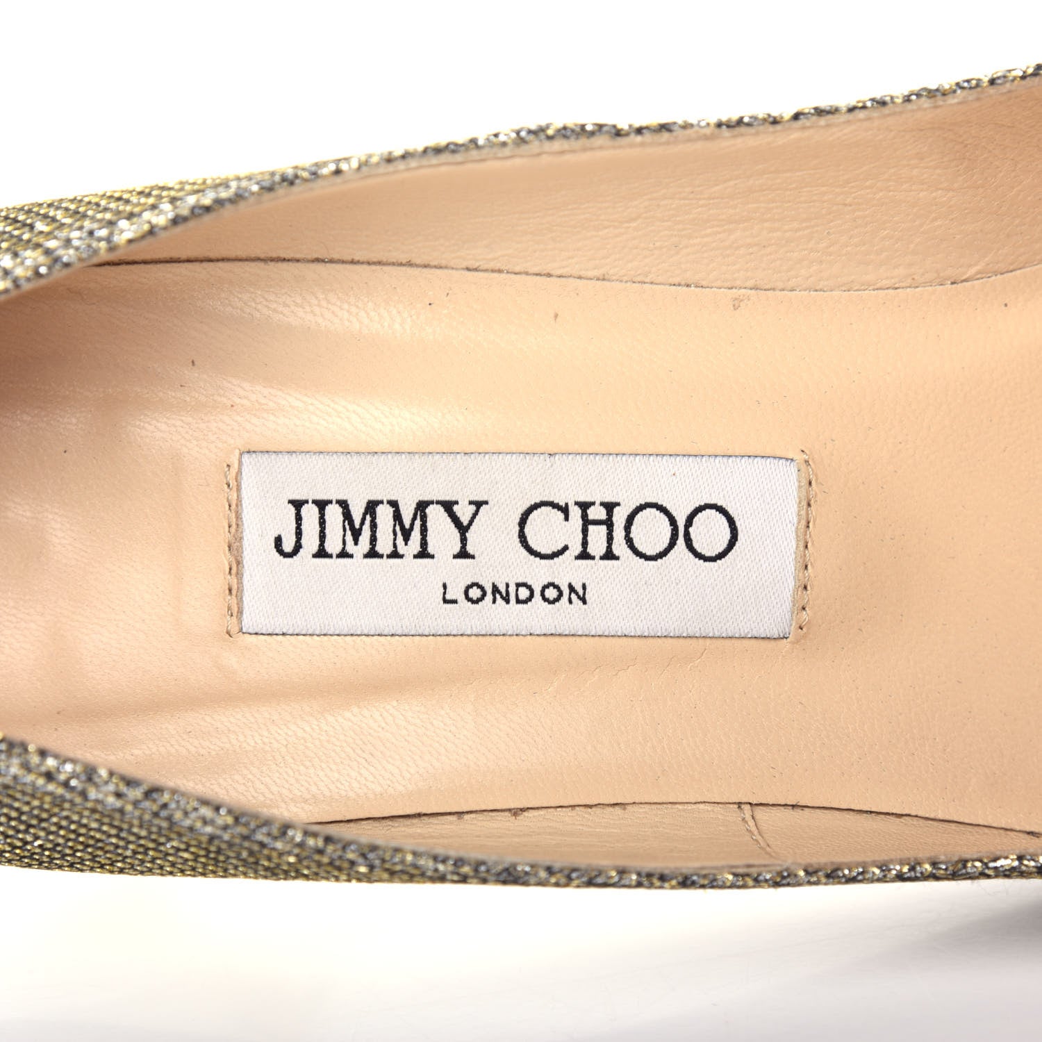 Jimmy Choo Glitter Marvel 100 Pumps 39 Champagne 8 of 9