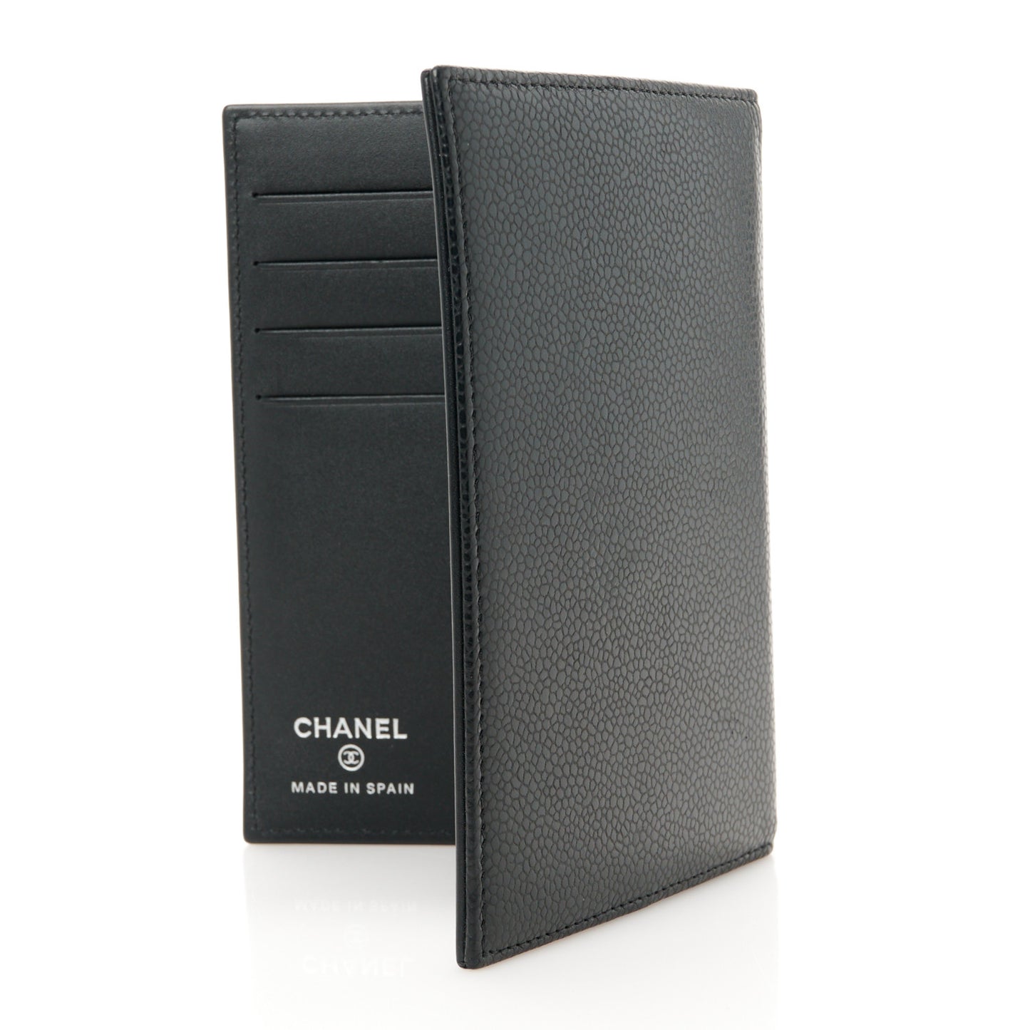 Caviar Timeless Passport Holder Black