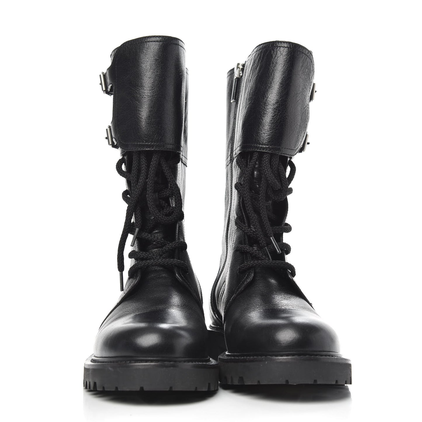 Calfskin Ground Low Boot 37 Black