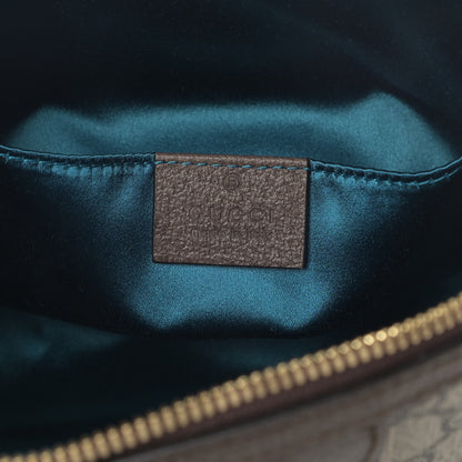 Gucci GG Supreme Monogram Textured Dollar Calfskin Web Small Ophidia Dome Shoulder Bag Beige Ebony New Acero 6 of 9