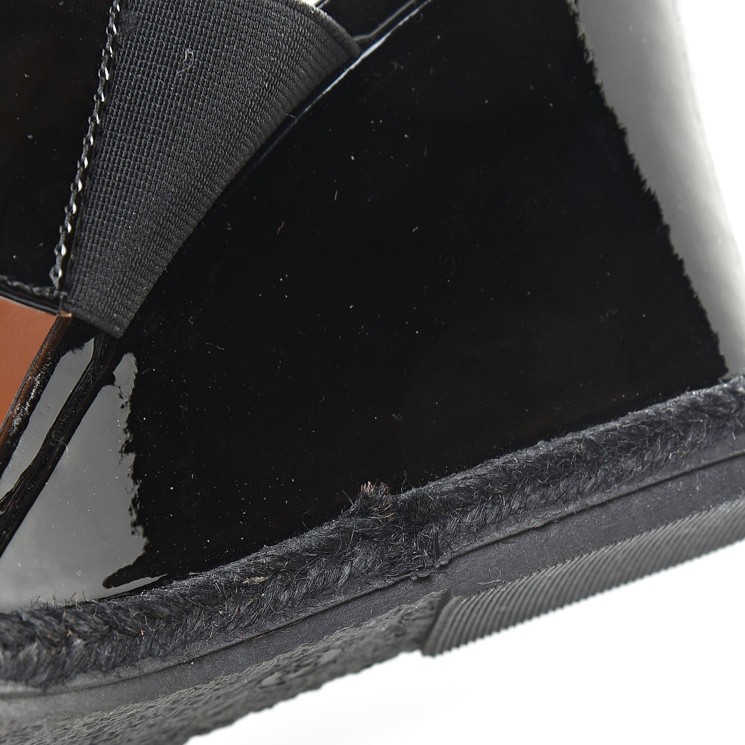 Fendi Patent Fabric FF Wedge Sandals 36 Tobacco Black 10 of 11