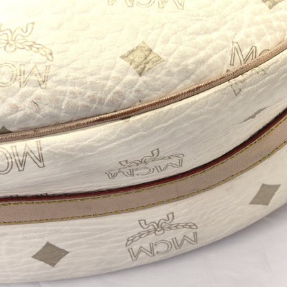 MCM Visetos Striped Hobo White 12 of 12