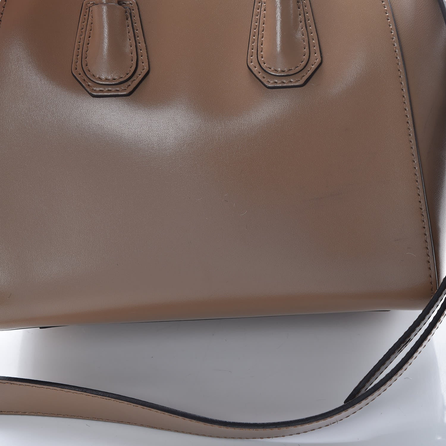 Givenchy Shiny Lord Calfskin Mini Antigona Dark Beige 10 of 10