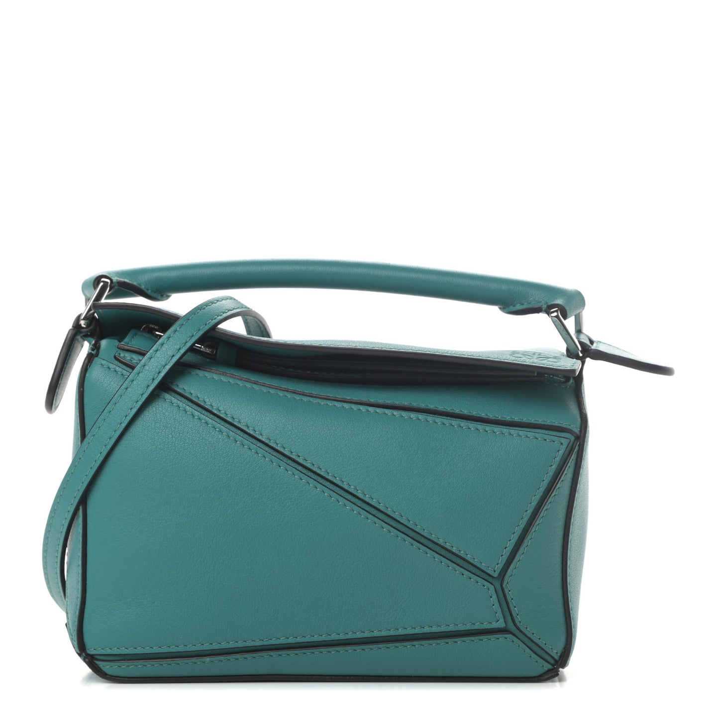 Calfskin Mini Puzzle Bag Emerald Green