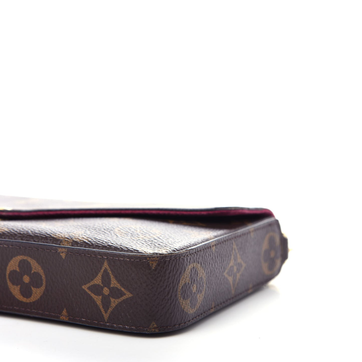 Monogram Pochette Felicie Chain Wallet Fuchsia