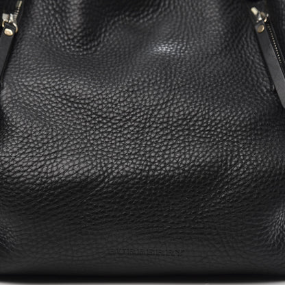 Burberry Grainy Calfskin House Check Medium Maidstone Black 9 of 10