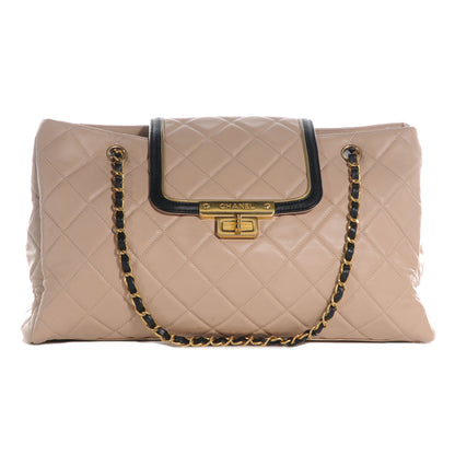 Chanel Lambskin Quilted East West Accordion Flap Beige 1 of 7