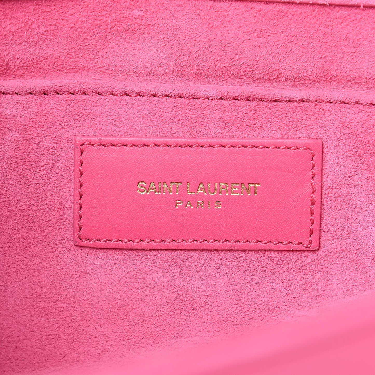 Calfskin Classic Y Ligne Clutch Pink