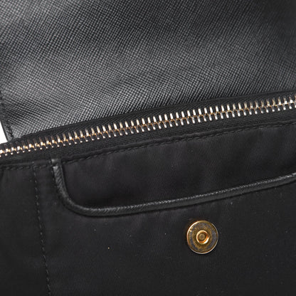 Prada Tessuto Nylon Saffiano Crossbody Bag Nero Black 9 of 13