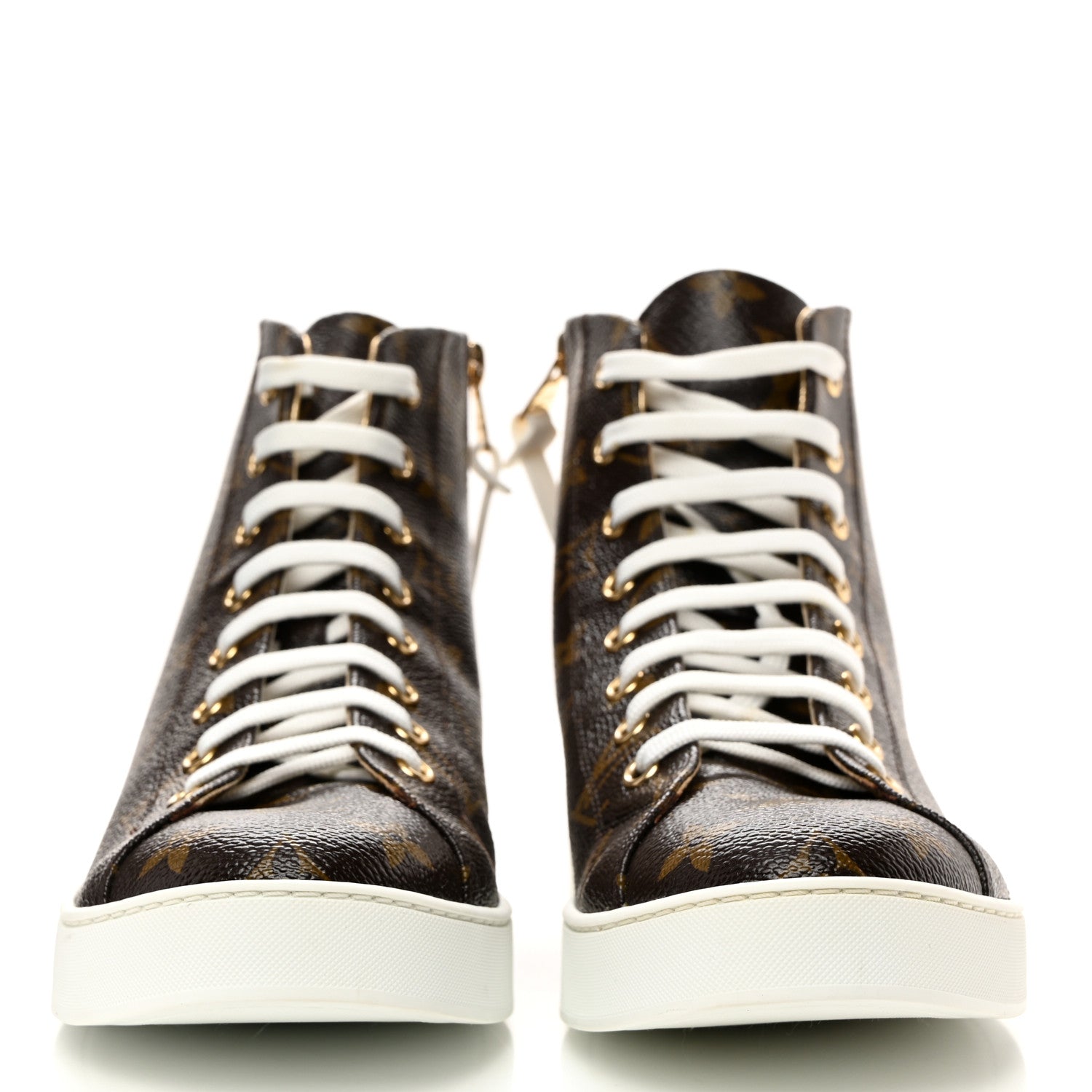 Louis Vuitton Patent Monogram Stellar Sneaker Boots 40 Gold 2 of 9