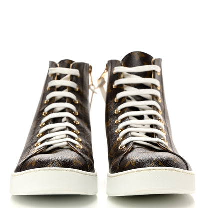 Louis Vuitton Patent Monogram Stellar Sneaker Boots 40 Gold 2 of 9