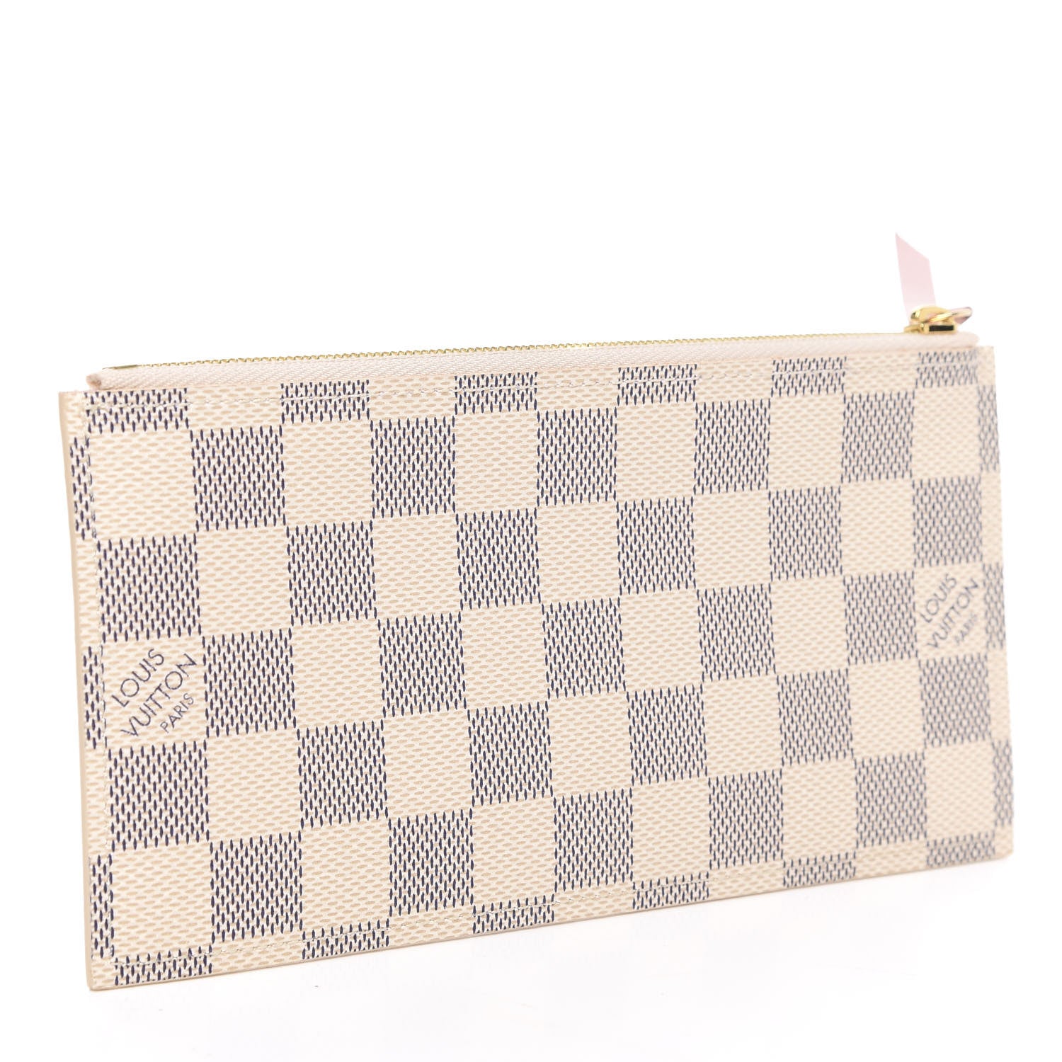 Louis Vuitton Damier Azur Felicie Chain Wallet Zippered Insert Rose Ballerine 3 of 6