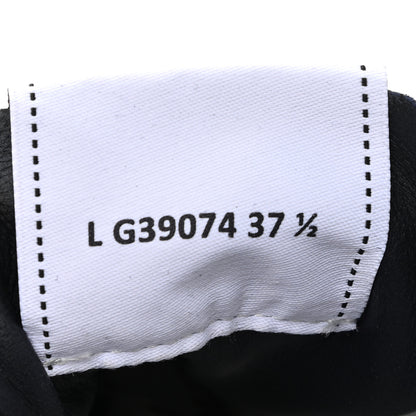 Chanel Fabric Suede Kidskin CC Sneakers 37.5 Dark Navy White 6 of 10