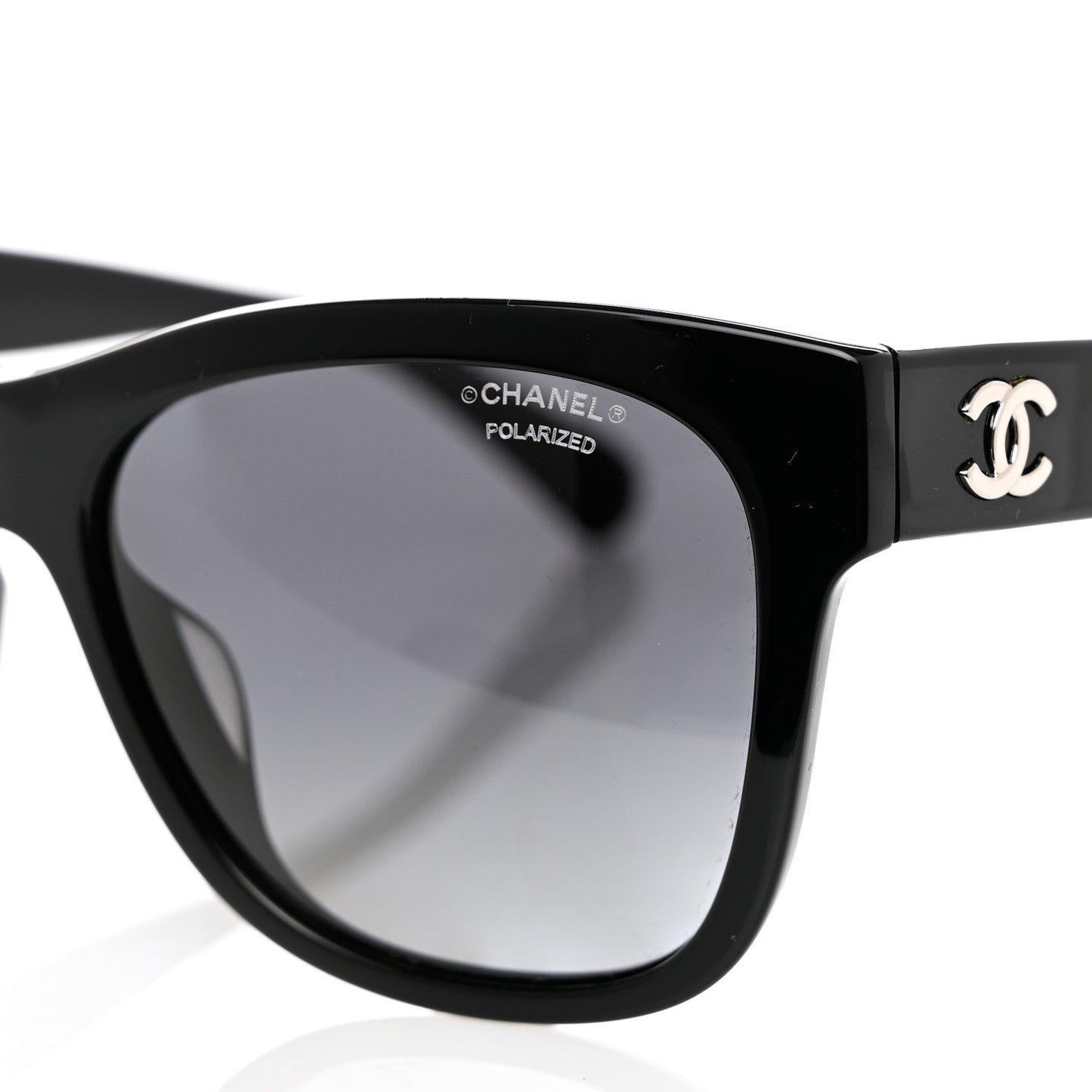 Acetate Polarized Square CC Sunglasses 5380 Black