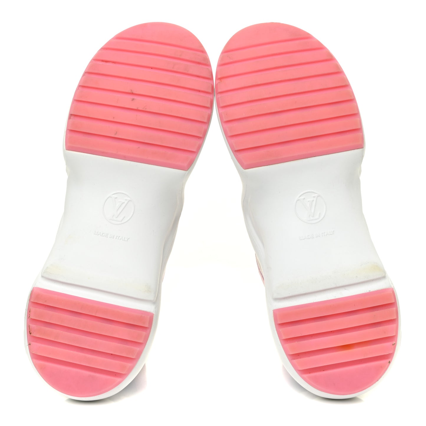 Calfskin Technical Nylon LV Archlight Sneakers 38 White Pink Blue