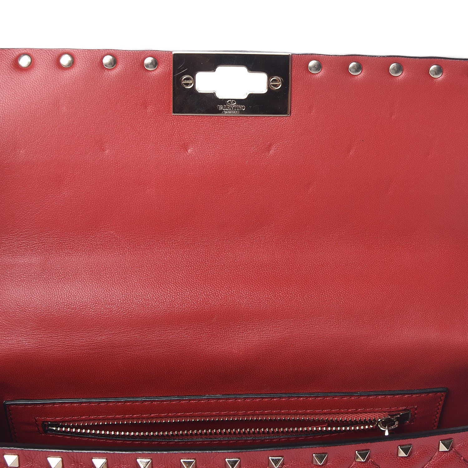 Valentino Garavani Nappa Medium Rockstud Spike Shoulder Bag Rosso Valentino 9 of 9