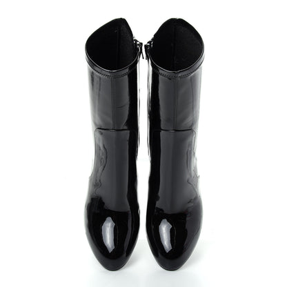 Louis Vuitton Patent Silhouette Ankle Boots 39 Black 5 of 9
