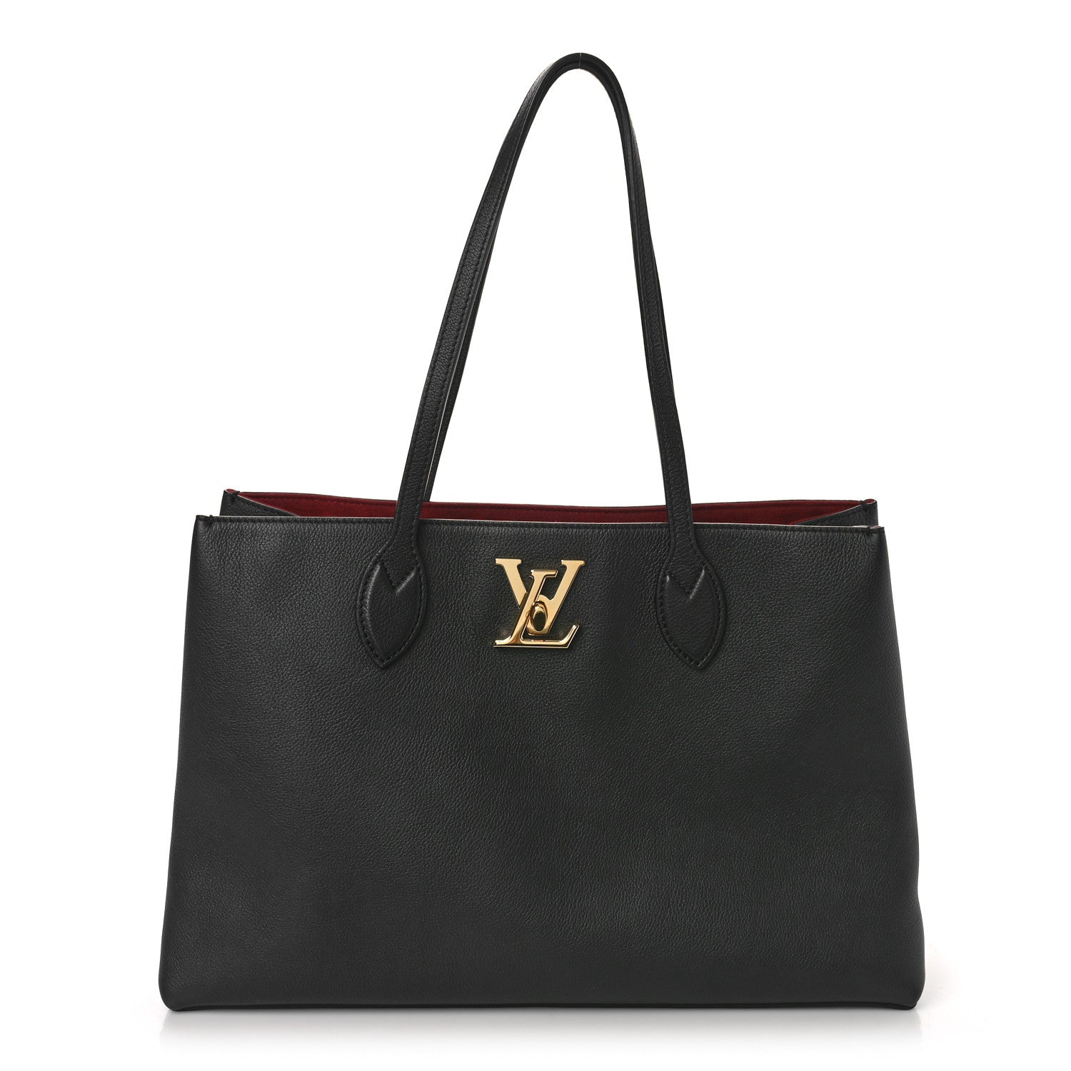 Louis Vuitton Grained Calfskin Lockme Shopper Black 1 of 8