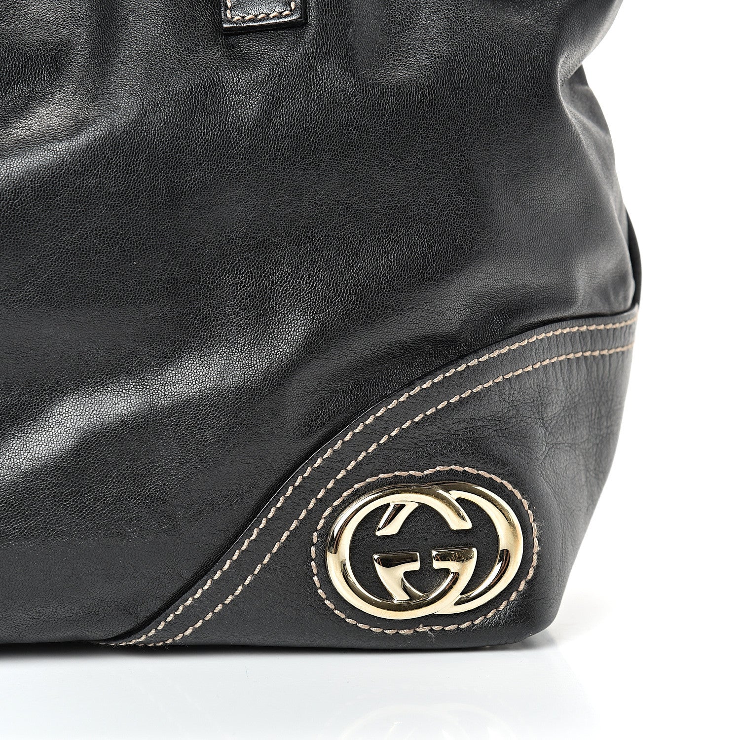 Gucci Leather Medium New Britt Tote Black 7 of 12