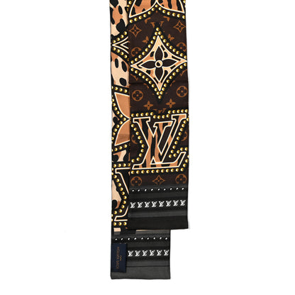 Louis Vuitton Silk Monogram LV World Bandeau Brown 2 of 4