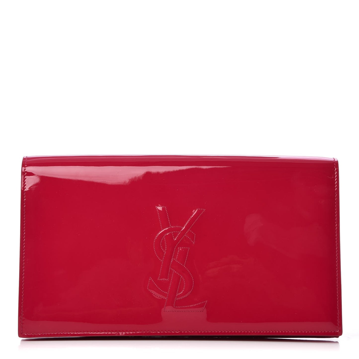 Patent Monogram Large Belle De Jour Clutch Fuchsia